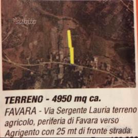 Terreno agricolo MQ 5000,in periferia Favara