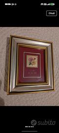 quadretto quadro  vintage dipinto a mano oro