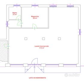 Negozio fronte strada in centro