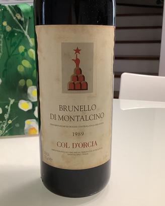 Bottiglia Brunello di Montalcino Col  D’orcia 1989