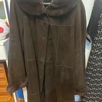 Cappotto in pelliccia di camoscio donna