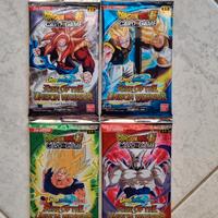4 Boosters Dragonball Cardgame B10 Bustine Sealed 