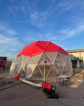 Cupola geodetica diametro 10 metri.