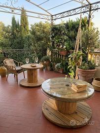 tavolo artigianale a bobina