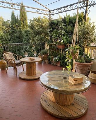 tavolo artigianale a bobina