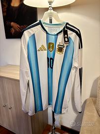 Maglia Argentina Manica  lunga Messi patch Campion