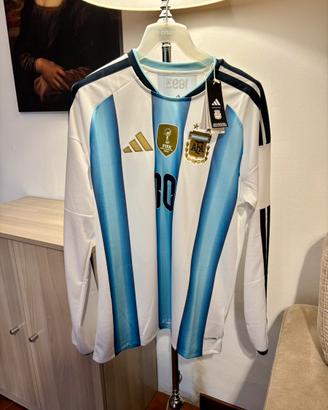 Maglia Argentina Manica  lunga Messi patch Campion