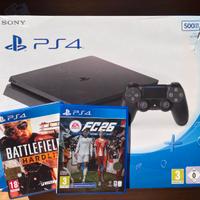 playstation 4 slim con FC26 e Battlefield inclusi