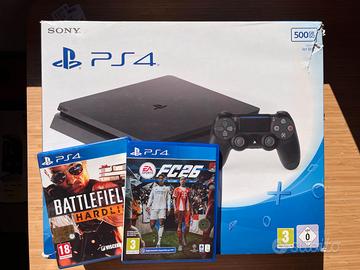 playstation 4 slim con FC26 e Battlefield inclusi