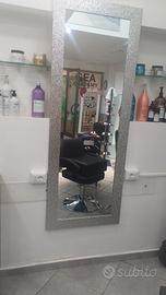 specchio da parete glitterato