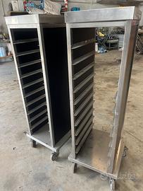 Portateglie inox e legno ( rastrelliera )