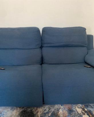 DIVANO POLTRONE E SOFA BLU PETROLIO
