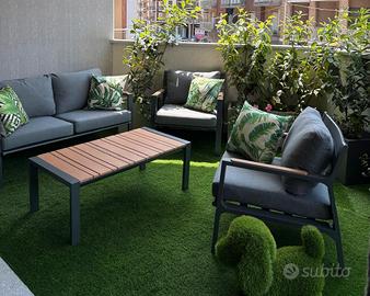Set per giardino - Divano + Poltrone + Tavolino