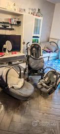 trio passeggino seggiolino carrozzina