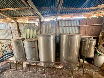5 Fusti olio inox - 100/200/400/500 lt