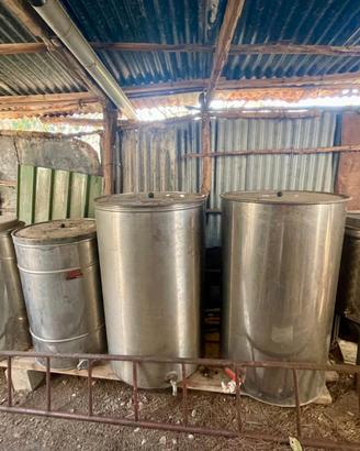 5 Fusti olio inox - 100/200/400/500 lt