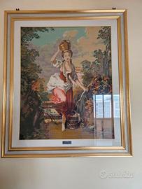 Quadro lavorato a mano con la tecnica del mezzo pu