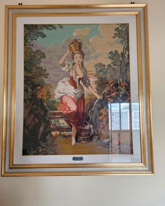 Quadro lavorato a mano con la tecnica del mezzo pu