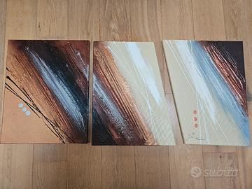 Quadro dipinto in tre pannelli .Usato ma in perfet