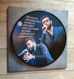 Vinile 33 giri a quadro omaggio a Marco Mengoni 
