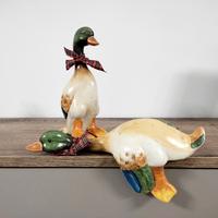 coppia di anatre in ceramica vintage