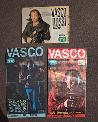 Biglietti VASCO ROSSI 1989 1990 1991