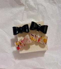 Orecchini a lobo fiocco bows