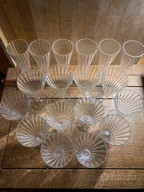 Servizio bicchieri vetro soffiato