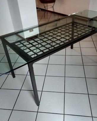 Tavolo in ferro e cristallo, 2 misure disponibili