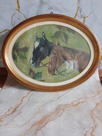 Quadro ovale Cavalli