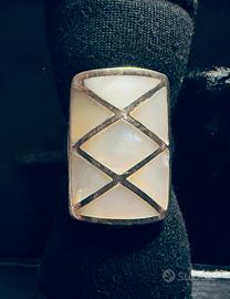 Anello argento indiano madreperla