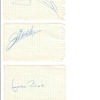 Autografi Gimondi Merckx e altri ciclisti 1970