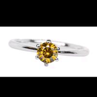 Oro bianco 18kt diamante 0.50ct