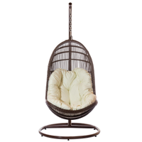 Poltrona sospesa in rattan sintetico PARMA marrone