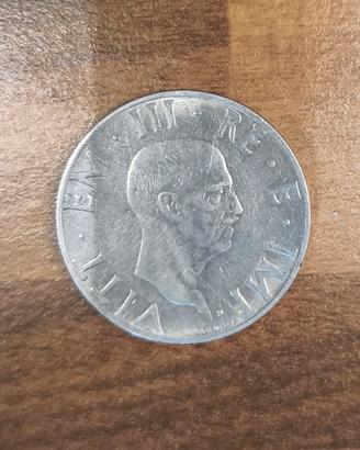 2 lire 1939 regno d'Italia in acciaio 