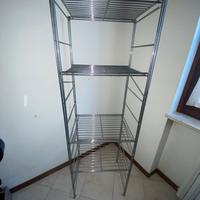Scaffale in ferro cromato 4 ripiani