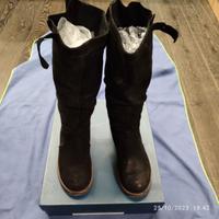 Stivali in nabuk neri