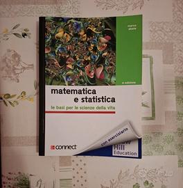 Matematica e statistica, libro universitario.