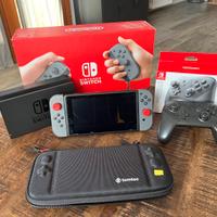 Nintendo switch con pro controller custodia e sd