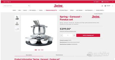 Set Fonduta nuovo originale svizzero