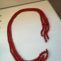 Collana vero corallo italiano tre fili