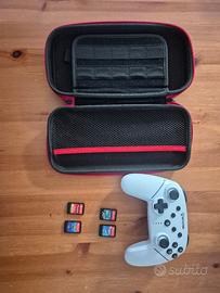 Lotto Nintendo Switch: 4Giochi+Controller+Custodia