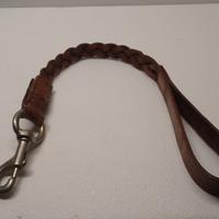 Guinzaglio cuoio corto con moschettone