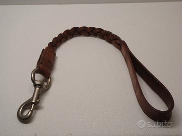 Guinzaglio cuoio corto con moschettone
