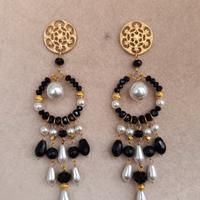 orecchini chandelier artigianali perle