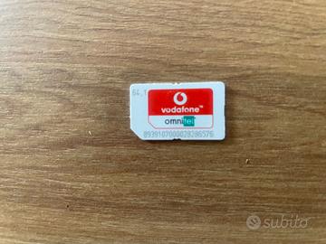 Sim card doppio logo "Vodafone"-"Omnitel"