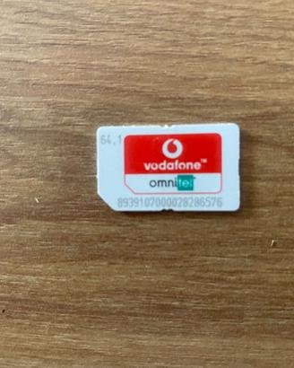 Sim card doppio logo "Vodafone"-"Omnitel"
