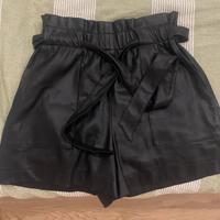 Zara pantalone ecopelle donna M