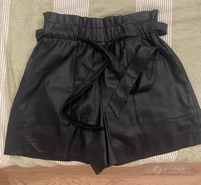 Zara pantalone ecopelle donna M