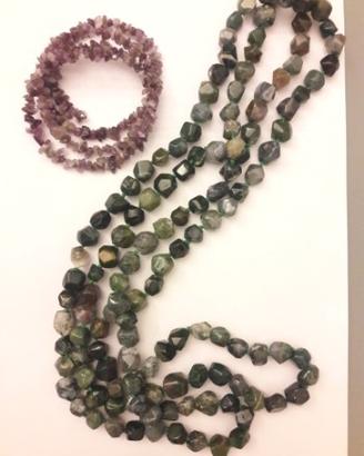 Collana e bracciale in pietre dure